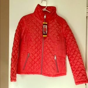 Marc New York Andrew Marc pink quilted jacket.